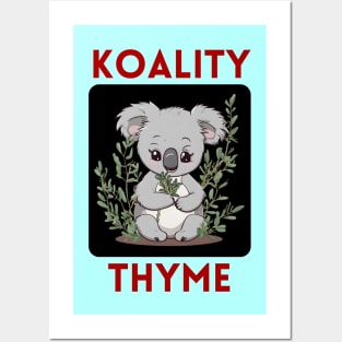 Koality Thyme | Koala Pun Posters and Art